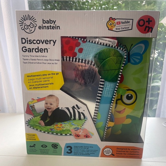Baby Einstein Other - Baby Einstein Discovery Garden Tummy Time Mat & Mirror Multisensory Infant Toy